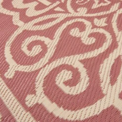 In- & Outdoor-Teppich Floral L 180 X B 118cm COLOUR CLASH In Hellrot-Creme -Home Decoration&Supplies butlers in and outdoor teppich floral l 180 x b 118cm colour clash in hellrot creme 4