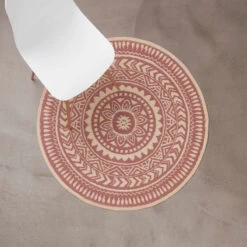 In- & Outdoor-Teppich Ø118cm COLOUR CLASH In Hellrot-Creme -Home Decoration&Supplies butlers in and outdoor teppich o118cm colour clash in hellrot creme 3