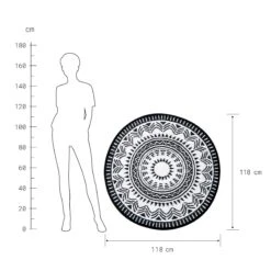 In- & Outdoor-Teppich Ø118cm COLOUR CLASH In Schwarz-Weiß 10 In- & Outdoor-Teppich Ø118cm COLOUR CLASH In Schwarz-Weiß -Home Decoration&Supplies butlers in and outdoor teppich o118cm colour clash in schwarz weiss 3