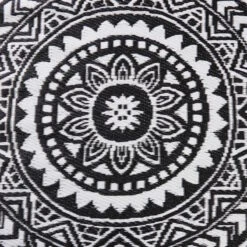 In- & Outdoor-Teppich Ø118cm COLOUR CLASH In Schwarz-Weiß -Home Decoration&Supplies butlers in and outdoor teppich o118cm colour clash in schwarz weiss 9