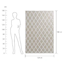 In- & Outdoor-Teppich Rauten L 180 X B 118cm COLOUR CLASH In Natur -Home Decoration&Supplies butlers in and outdoor teppich rauten l 180 x b 118cm colour clash in natur 3