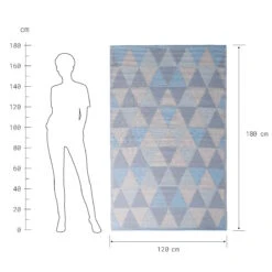 In- & Outdoorteppich Dreiecke L 180 X B 120cm COLOUR CLASH In Pastellblau -Home Decoration&Supplies butlers in and outdoorteppich dreiecke l 180 x b 120cm colour clash in pastellblau 2