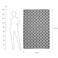 In- & Outdoorteppich Mosaik L 180 X B 120cm COLOUR CLASH In Schwarz -Home Decoration&Supplies butlers in and outdoorteppich mosaik l 180 x b 120cm colour clash in schwarz 2