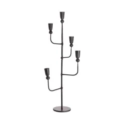 Kerzenhalter Für 5 Kerzen RUST In Braun