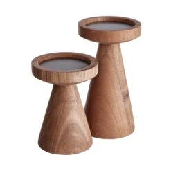 Kerzenhalter-Set 2-tlg. ACACIA In Braun