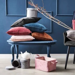 Kissen L 45 X B 45cm COTTON VELVET In Hellbraun -Home Decoration&Supplies butlers kissen l 45 x b 45cm cotton velvet in hellbraun 4