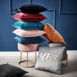 Kissen L 45 X B 45cm COTTON VELVET In Hellbraun -Home Decoration&Supplies butlers kissen l 45 x b 45cm cotton velvet in hellbraun 5