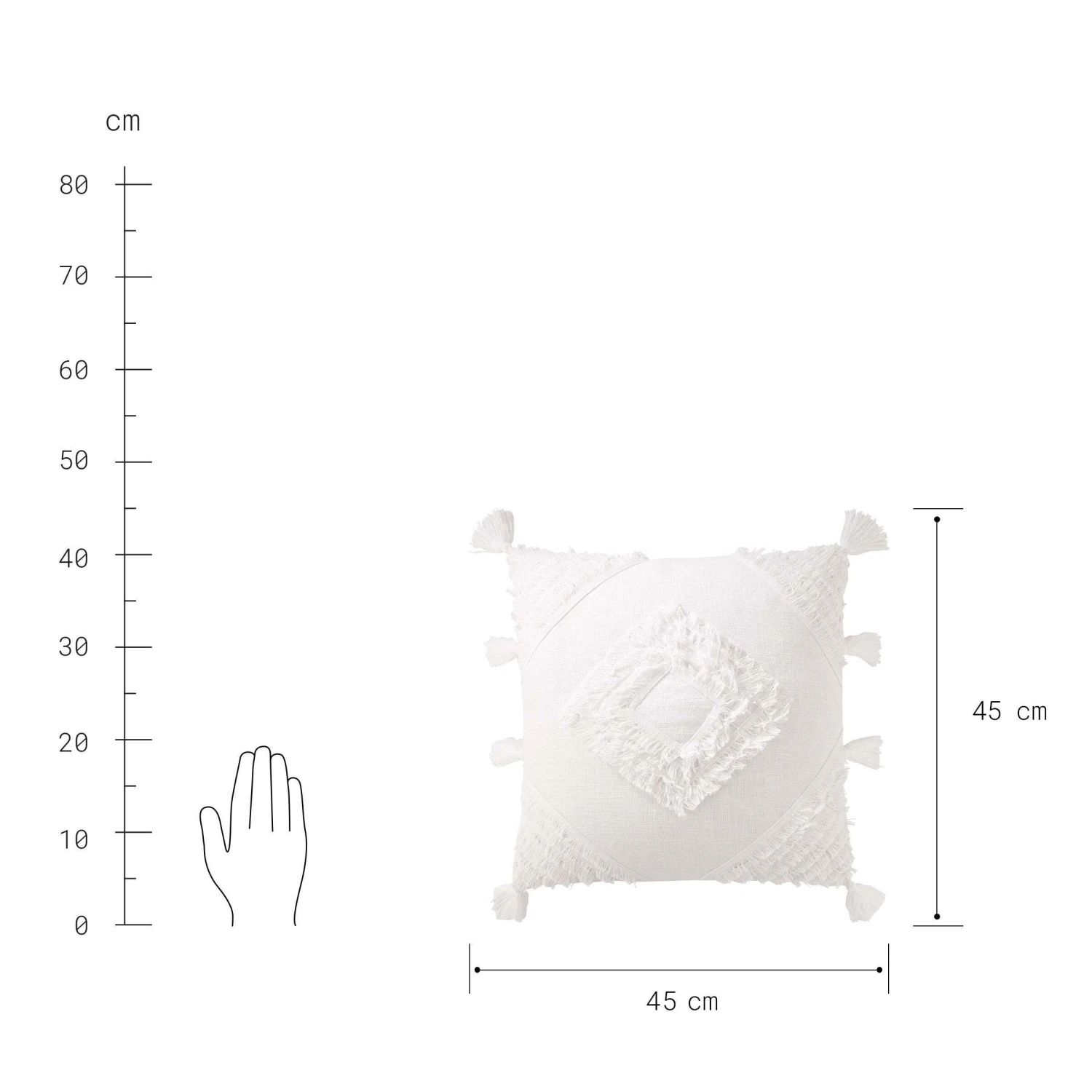 Kissen L 45 X B 45cm MAYAN RIVIERA In Weiß 5 Kissen L 45 X B 45cm MAYAN RIVIERA In Weiß – Bild 3