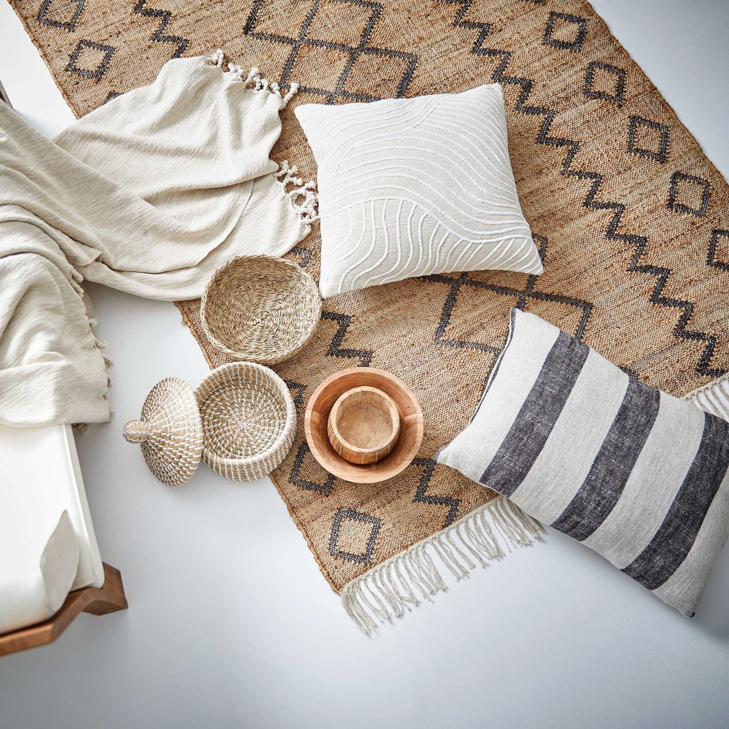 Kissen L 50 X B 50cm FREYA In Beige 4 Kissen L 50 X B 50cm FREYA In Beige – Bild 2