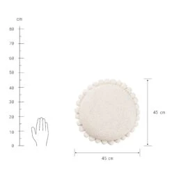 Kissen Ø45cm DAISY In Weiß -Home Decoration&Supplies butlers kissen o45cm daisy in weiss 3