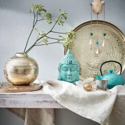 Kopf Höhe 23cm BUDDHA In Türkis -Home Decoration&Supplies butlers kopf hohe 23cm buddha in turkis 6