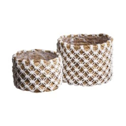 Korb Aus Bananenblatt Mit Folie Ø14cm BANANAS In Natur-Weiß -Home Decoration&Supplies butlers korb aus bananenblatt mit folie o14cm bananas in natur weiss 3