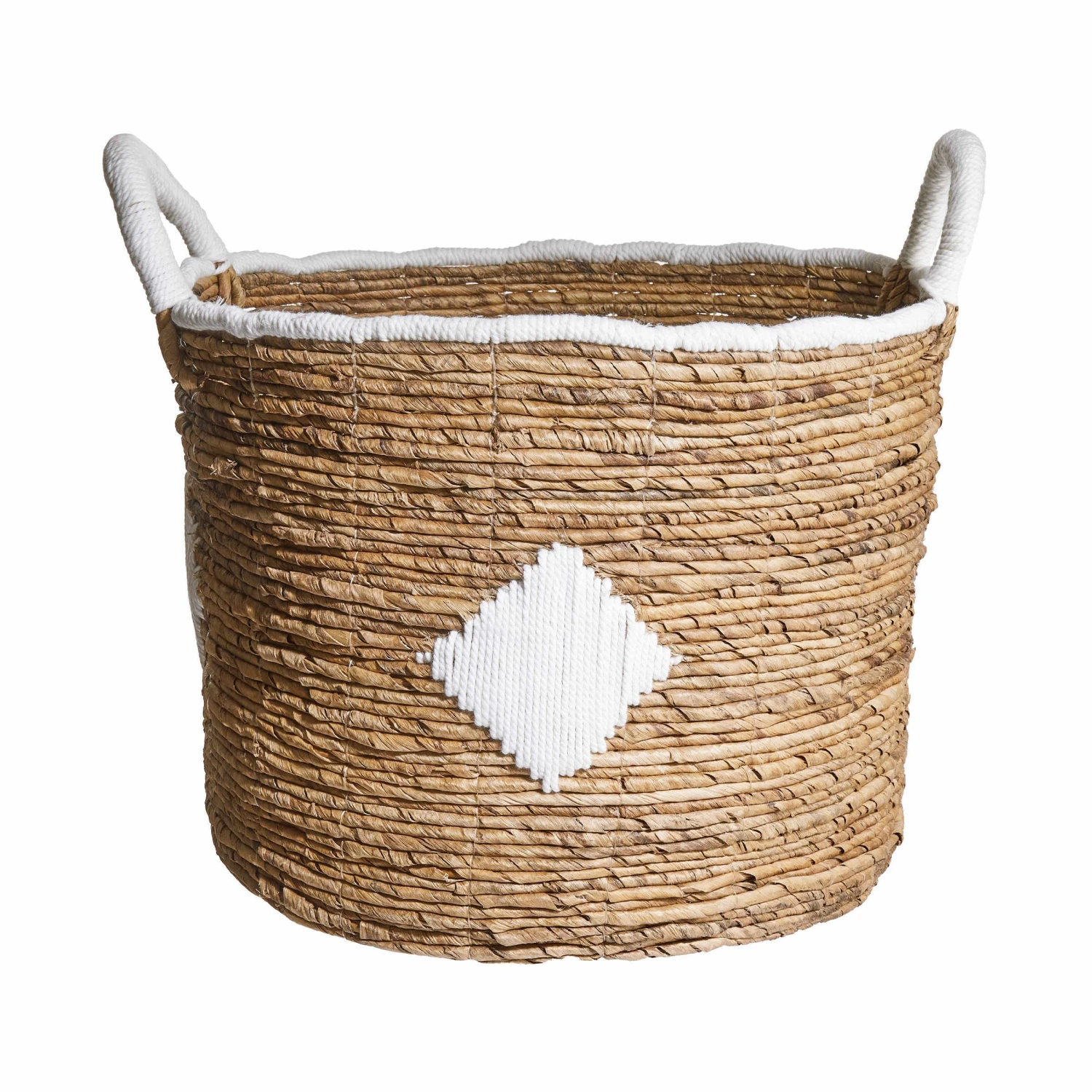Korb Aus Bananenblatt Ø37cm BANANAS In Natur-Weiß 4 Korb Aus Bananenblatt Ø37cm BANANAS In Natur-Weiß – Bild 2