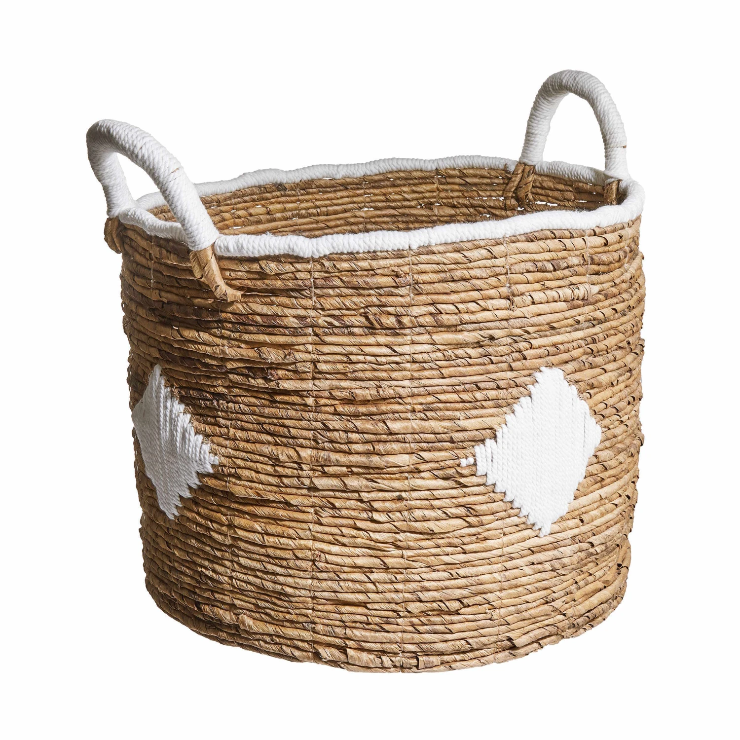 Korb Aus Bananenblatt Ø37cm BANANAS In Natur-Weiß 3 Korb Aus Bananenblatt Ø37cm BANANAS In Natur-Weiß