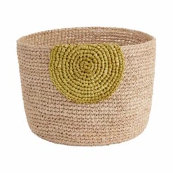 Korb Handgefertigt Aus Raffia Ø13cm ISALO In Natur-Gelb -Home Decoration&Supplies butlers korb handgefertigt aus raffia o13cm isalo in natur gelb 2
