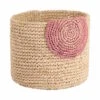 Korb Handgefertigt Aus Raffia Ø13cm ISALO In Natur-Rosa -Home Decoration&Supplies butlers korb handgefertigt aus raffia o13cm isalo in natur rosa