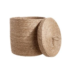 Korb Mit Deckel Ø35cm RUSH ROPE In Natur -Home Decoration&Supplies butlers korb mit deckel o35cm rush rope in natur 3
