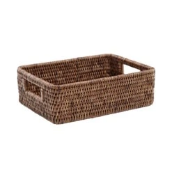 Korb Rechteckig B 23 X T 17cm SALON COLONIAL In Braun