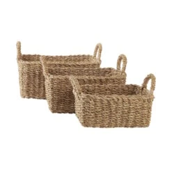 Korb Rechteckig L 30 X B 24cm ERLA In Natur -Home Decoration&Supplies butlers korb rechteckig l 30 x b 24cm erla in natur 3