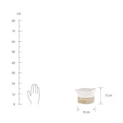 Korb Rund Ø18cm COTTON BRAID In Natur-Weiß -Home Decoration&Supplies butlers korb rund o18cm cotton braid in natur weiss 3