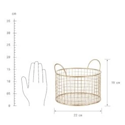 Korb Rund Ø22cm HOOP In Gold -Home Decoration&Supplies butlers korb rund o22cm hoop in gold 2