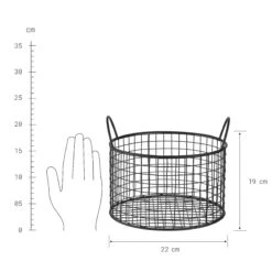 Korb Rund Ø22cm HOOP In Schwarz 8 Korb Rund Ø22cm HOOP In Schwarz -Home Decoration&Supplies butlers korb rund o22cm hoop in schwarz 2