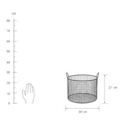 Korb Rund Ø30cm HOOP In Schwarz 8 Korb Rund Ø30cm HOOP In Schwarz -Home Decoration&Supplies butlers korb rund o30cm hoop in schwarz 2