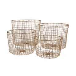 Korb Rund Ø36cm GRID In Gold -Home Decoration&Supplies butlers korb rund o36cm grid in gold 2