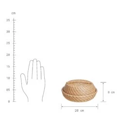 Korbschale Rattan Ø20cm RONDA In Natur -Home Decoration&Supplies butlers korbschale rattan o20cm ronda in natur 3