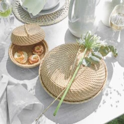 Korbschale Rattan Ø20cm RONDA In Natur -Home Decoration&Supplies butlers korbschale rattan o20cm ronda in natur 5