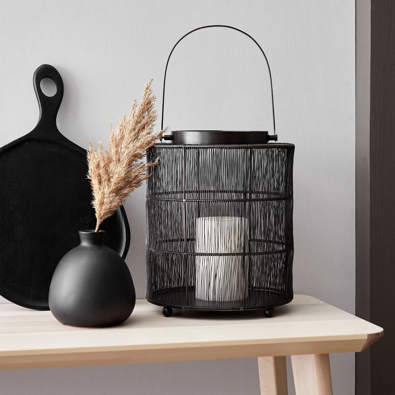 Laterne Höhe 33cm JAPANDI In Schwarz 4 Laterne Höhe 33cm JAPANDI In Schwarz – Bild 2