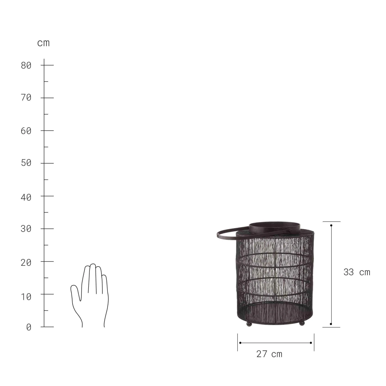 Laterne Höhe 33cm JAPANDI In Schwarz 6 Laterne Höhe 33cm JAPANDI In Schwarz – Bild 4