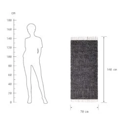 Läufer Rauten L 140 X B 70cm ETHNO LODGE In Schwarz-Natur -Home Decoration&Supplies butlers laufer rauten l 140 x b 70cm ethno lodge in schwarz natur 2