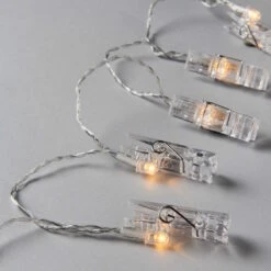 LED-Klammern 10 Lichter Mit USB-Batteriefach CLIP ART In Transparent