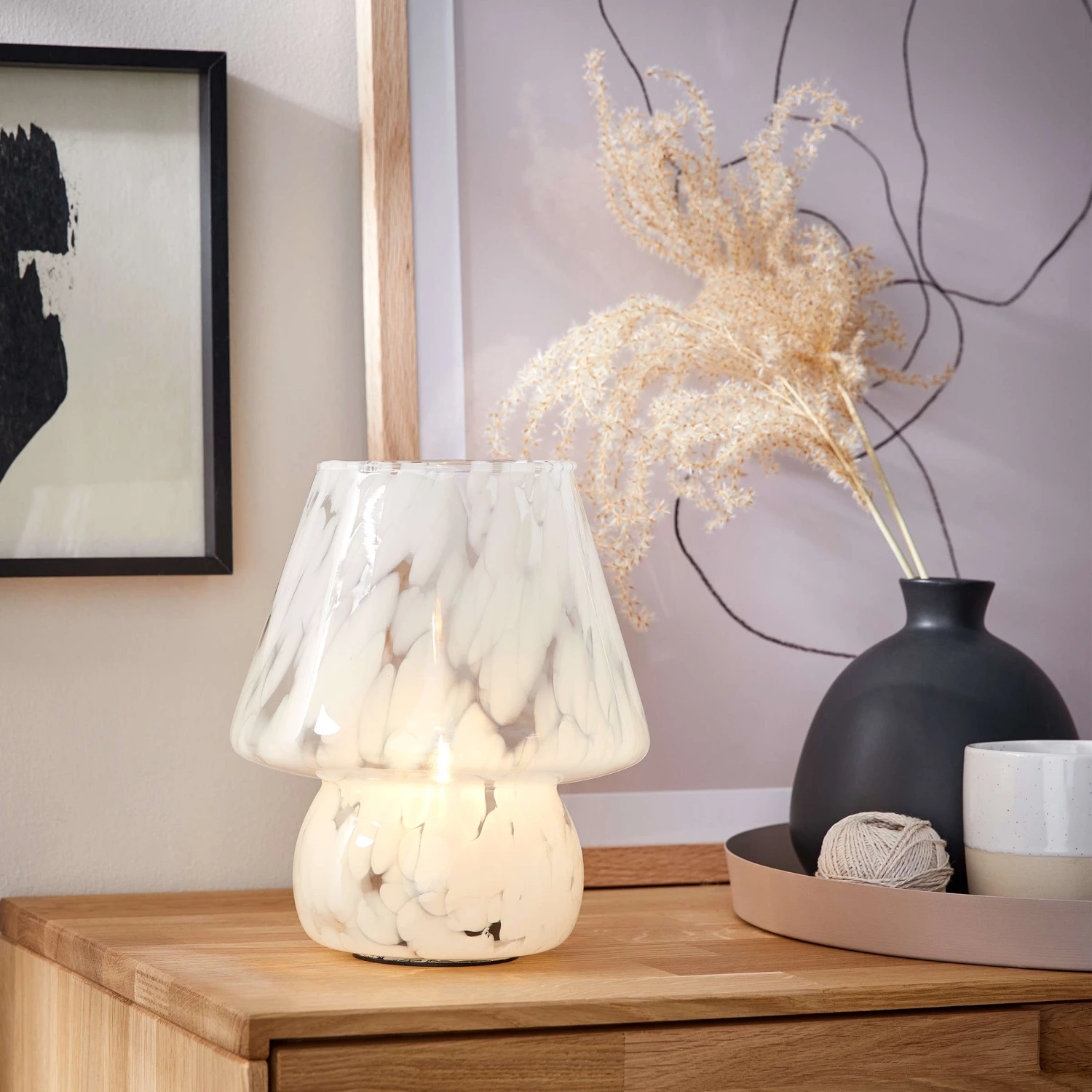 LED Leuchte Höhe 21cm MISS MARBLE In Hellblau 5 LED Leuchte Höhe 21cm MISS MARBLE In Hellblau – Bild 3