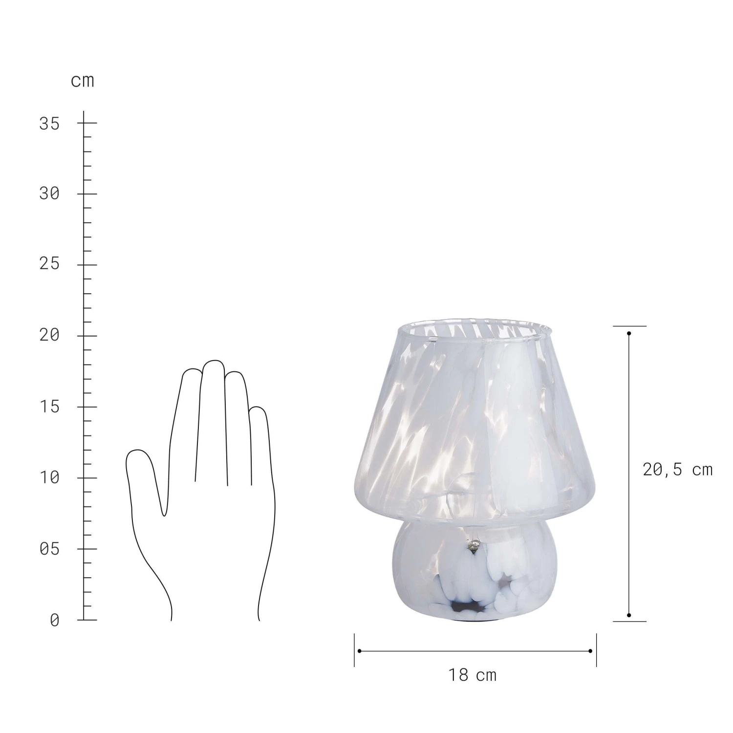 LED Leuchte Höhe 21cm MISS MARBLE In Hellblau 7 LED Leuchte Höhe 21cm MISS MARBLE In Hellblau – Bild 5