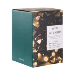 LED-Lichterkette 160 Lichter Outdoor 160 LIGHTS In Schwarz -Home Decoration&Supplies butlers led lichterkette 160 lichter outdoor 160 lights in schwarz 2