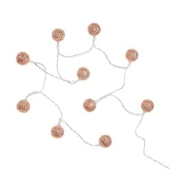 LED-Lichterkette Metallball 10 Lichter Mit USB-Batteriefach ORIENTAL LIGHTS In Bronze