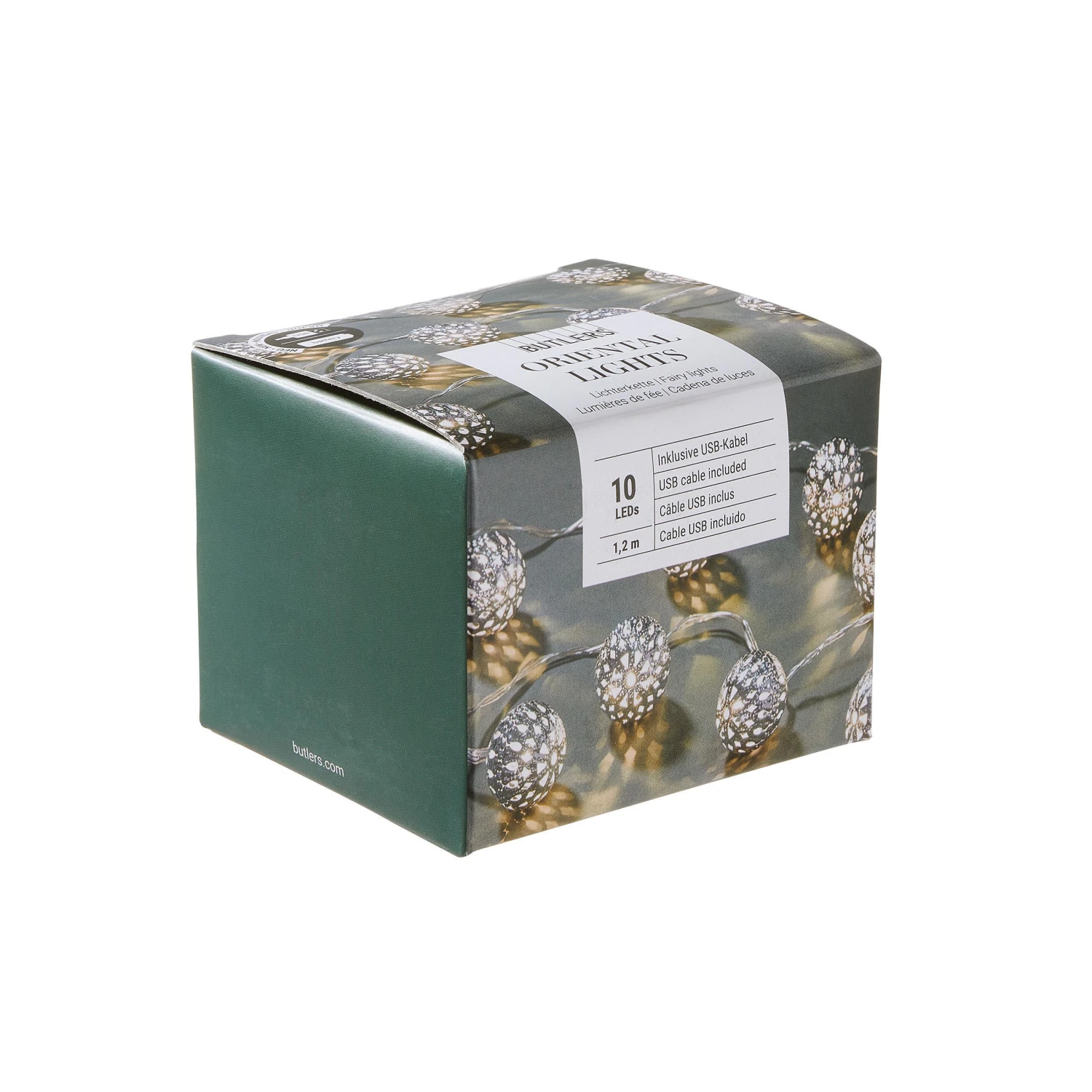LED-Lichterkette Metallball 10 Lichter Mit USB-Batteriefach ORIENTAL LIGHTS In Silber 5 LED-Lichterkette Metallball 10 Lichter Mit USB-Batteriefach ORIENTAL LIGHTS In Silber – Bild 3