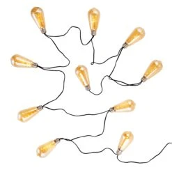 LED Lichterkette Mit Naturseil 10 Lichter Und Stecker BULB LIGHTS In Bronze -Home Decoration&Supplies butlers led lichterkette mit naturseil 10 lichter und stecker bulb lights in bronze 2