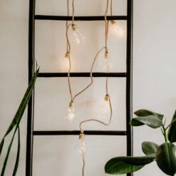 LED Lichterkette Mit Naturseil 15 Lichter Und Stecker BULB LIGHTS In Natur -Home Decoration&Supplies butlers led lichterkette mit naturseil 15 lichter und stecker bulb lights in natur 5
