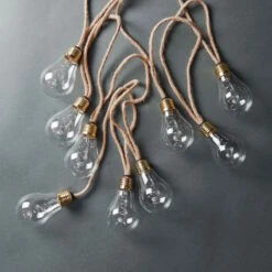 LED Lichterkette Mit Naturseil 15 Lichter Und Stecker BULB LIGHTS In Natur -Home Decoration&Supplies butlers led lichterkette mit naturseil 15 lichter und stecker bulb lights in natur 6
