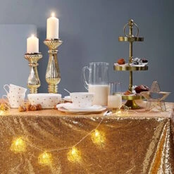 LED-Lichterkette Würfel 10 Lichter Mit USB-Batteriefach GEOMETRICS In Gold -Home Decoration&Supplies butlers led lichterkette wurfel 10 lichter mit usb batteriefach geometrics in gold 5