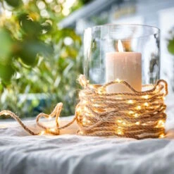 LED Outdoor-Lichterkette Naturseil 100 Lichter Mit Stecker FARMHOUSE In Natur -Home Decoration&Supplies butlers led outdoor lichterkette naturseil 100 lichter mit stecker farmhouse in natur 4