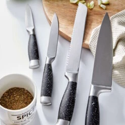 Messer-Set 4-tlg. BOLERO In Silber-Schwarz -Home Decoration&Supplies butlers messer set 4 tlg bolero in silber schwarz 1