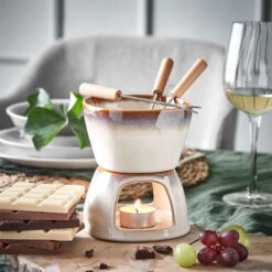 Mini-Fondue Mit 2 Gabeln AU CHOCOLAT In Beige 15 Mini-Fondue Mit 2 Gabeln AU CHOCOLAT In Beige -Home Decoration&Supplies butlers mini fondue mit 2 gabeln au chocolat in beige 6
