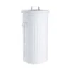 Mülltonne 'Oskar' 40l ZINC In Weiß -Home Decoration&Supplies butlers mulltonne oskar 40l zinc in weiss
