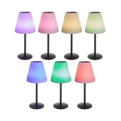 Outdoor Solar-Tischleuchte Mit Farbwechsel LIGHT UP In Schwarz-Weiß -Home Decoration&Supplies butlers outdoor solar tischleuchte mit farbwechsel light up in schwarz weiss 2