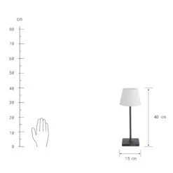 Outdoor Tischleuchte, Dimmbar LIGHT UP In Schwarz-Weiß -Home Decoration&Supplies butlers outdoor tischleuchte dimmbar light up in schwarz weiss 3