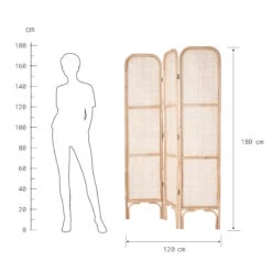 Paravent Aus Rattan L 120 X H 180cm BOHO LOUNGE In Natur -Home Decoration&Supplies butlers paravent aus rattan l 120 x h 180cm boho lounge in natur 2